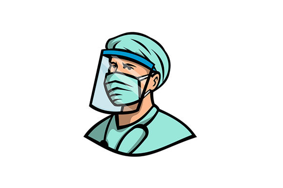 Medical Professional Wearing Face Mask M