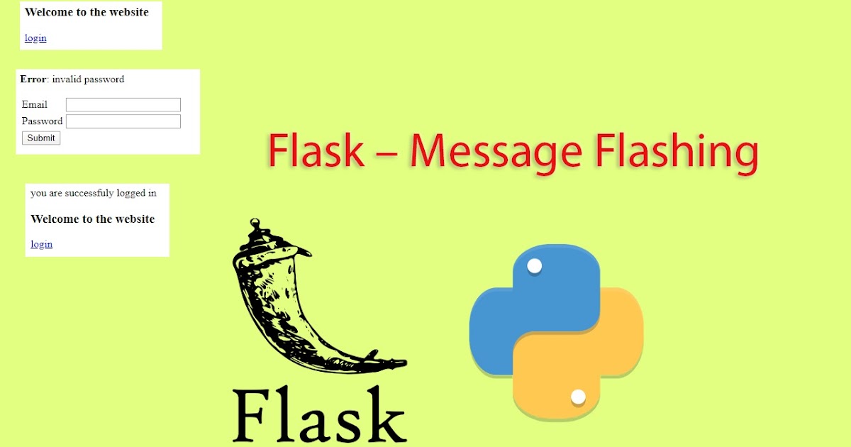 Flask Flashing | Tutorial101
