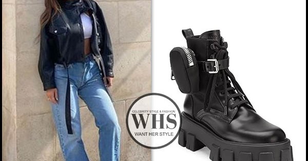 Kylie Jenner Gives Favorite Prada Boots Edge With Moto Jacket