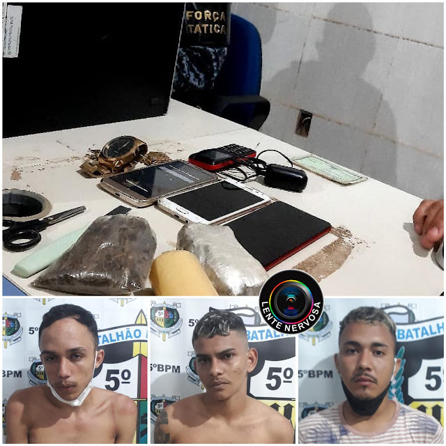 Trio é preso por tráfico de drogas no Orgulho do Madeira; dois estavam foragidos
