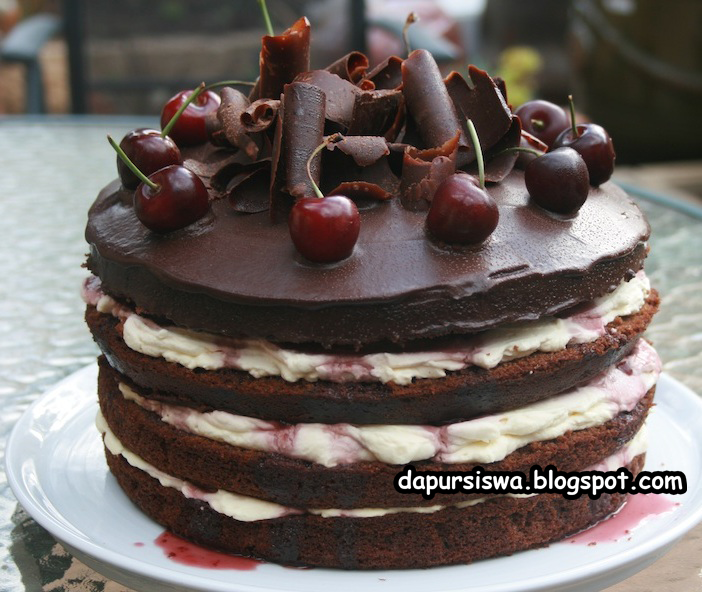 Resep Black Forest Cake with Ganache Chocolate Dapur Siswa Resep