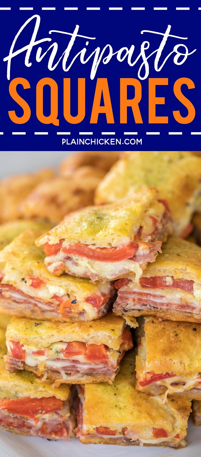 Antipasto Squares FOOTBALL FRIDAY Plain Chicken®