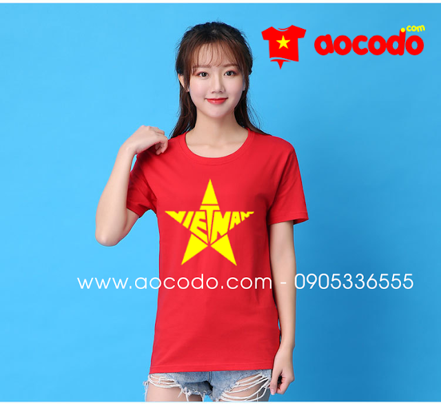 Áo phông cờ đỏ sao vàng đồng phục huyện Sóc Sơn