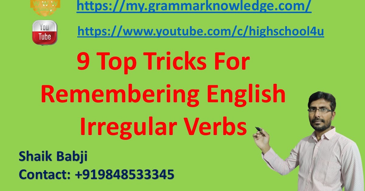 9 Top Tricks For Remembering English Irregular Verbs Learn English