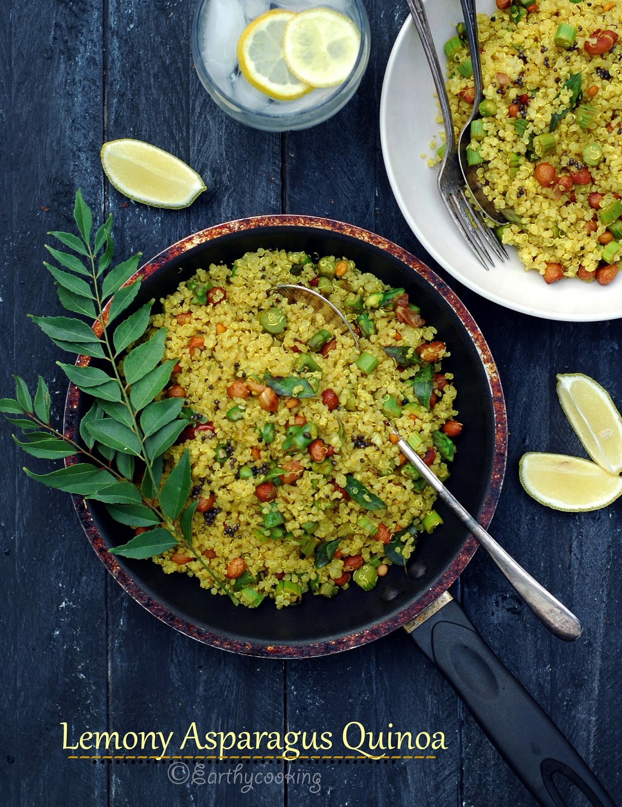 Earthycooking Lemony Asparagus Quinoa