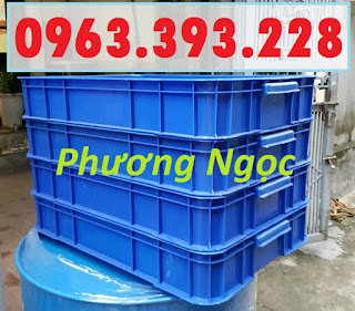 Thùng nhựa đặc HS025, thùng nhựa nguyên sinh có nắp, thùng đựng đồ cơ khí 00bb039a5969bb37e278