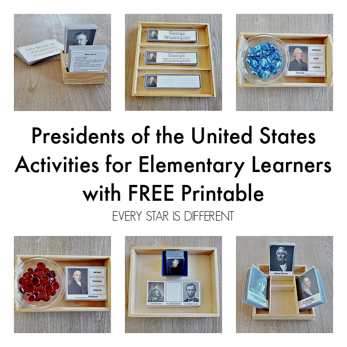 Presidents of the United States Activities for Elementary Learners with Free Printable