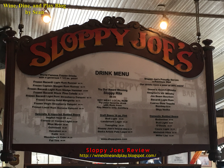 Wine Dine and Play Sloppy Joe’s Bar