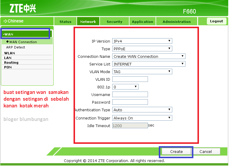 Setting Modem ZTE F660 Menjadi Akses Point