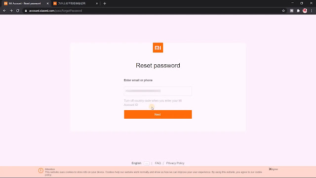 Enter your phone No. or email here Reset password mi account