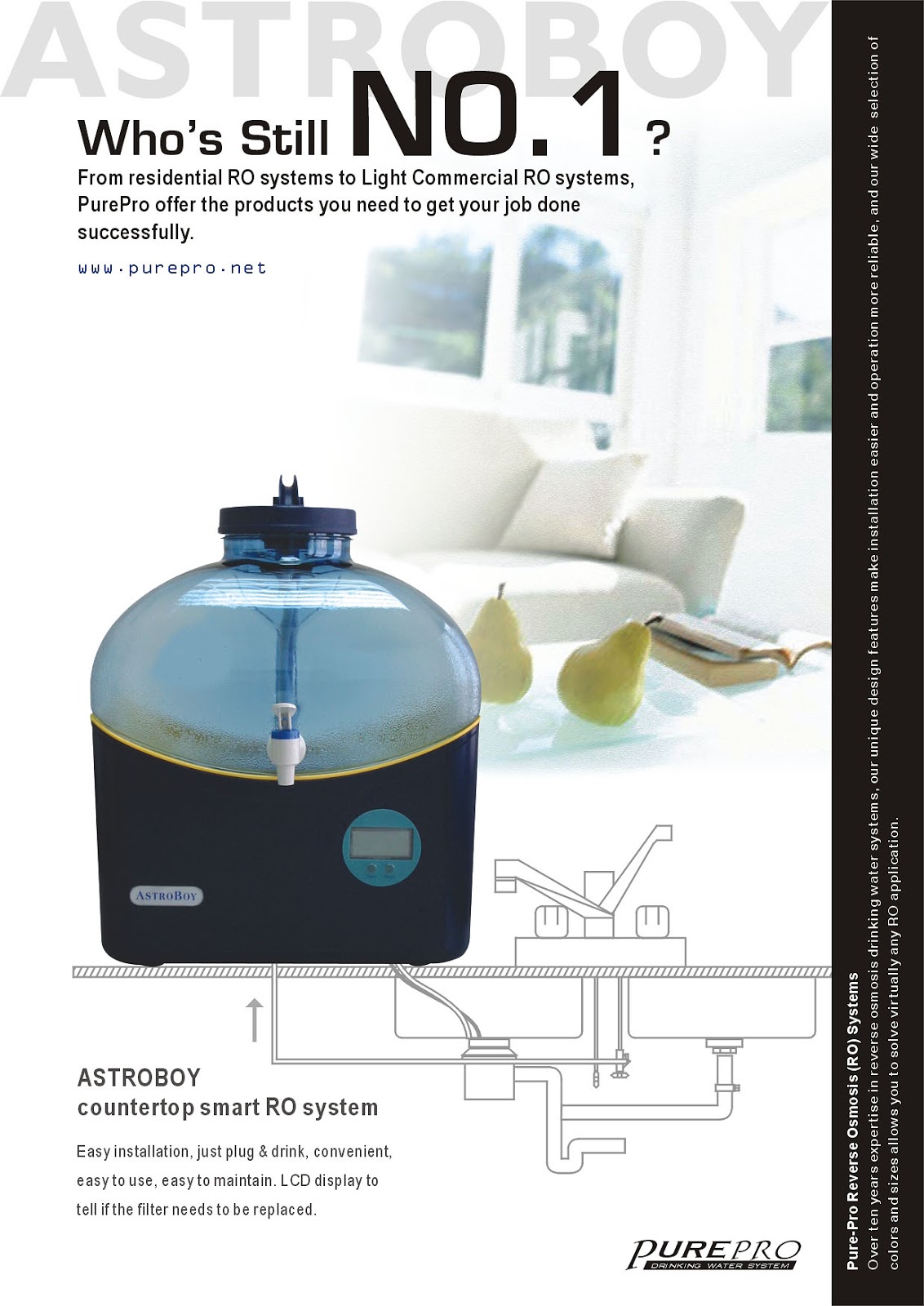 PurePro® Astroboy Reverse Osmosis Water Filter System