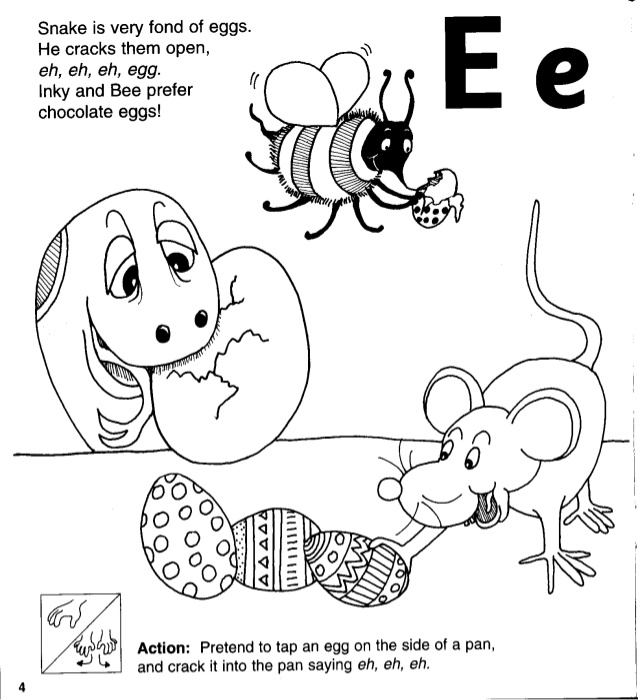 English Infantil Colour “E” and sing the song