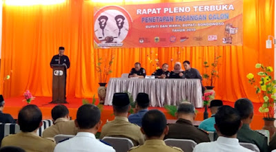 KPU Bondowoso Tetapkan Dua Paslon Bupati dan Wabup 