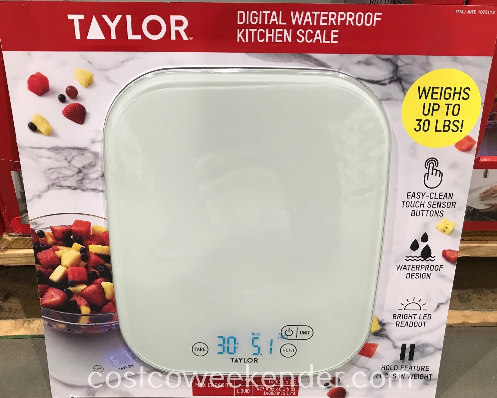 Taylor Digital Waterproof Kitchen Scale Costco Weekender