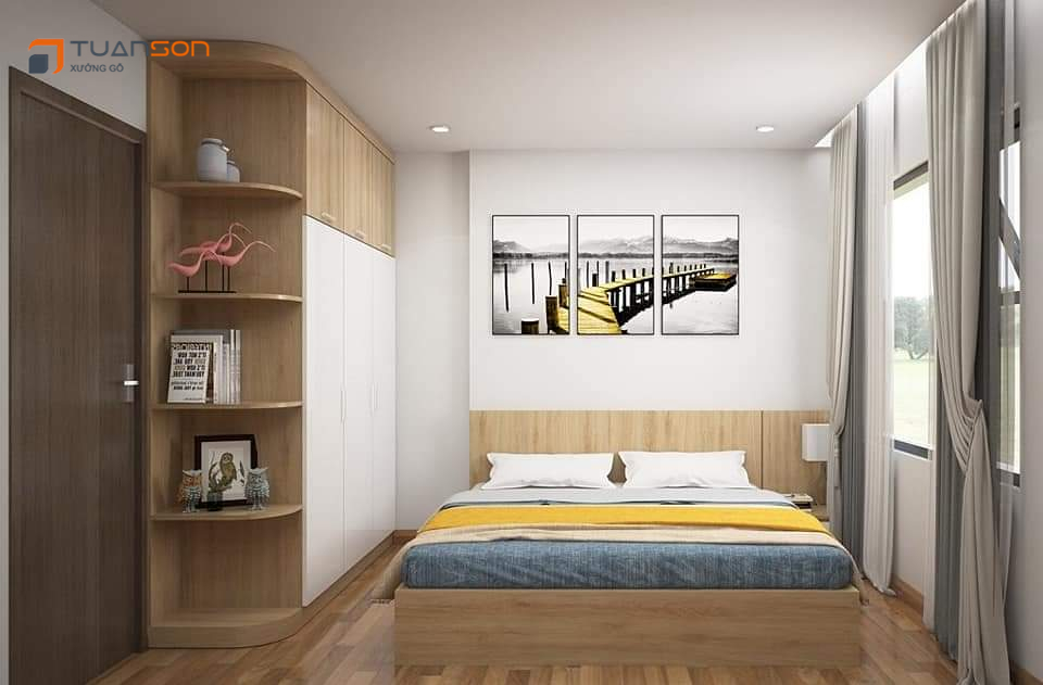 Thiết kế nội thất: Căn hộ 55m2 (2PN+1) Vinhomes Smart City Tây Mỗ