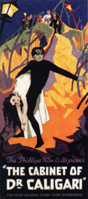 Cartel de la película El gabinete del doctor Caligari, versión inglesa (1920) 