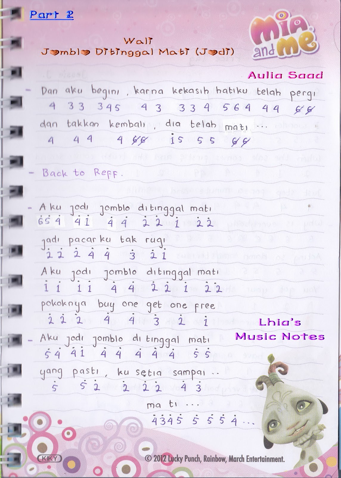 Kumpulan Chord Gitar Balok Sepamer c