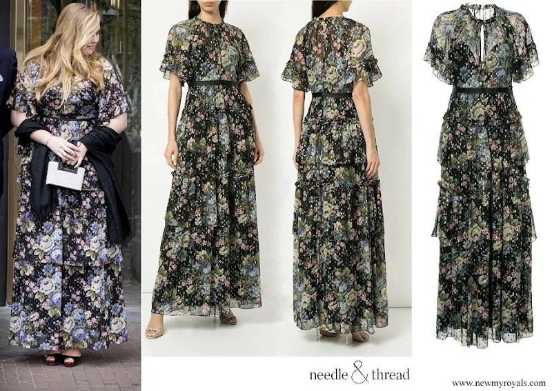 Princess Amalia wore Needle & Thread floral print maxi dress