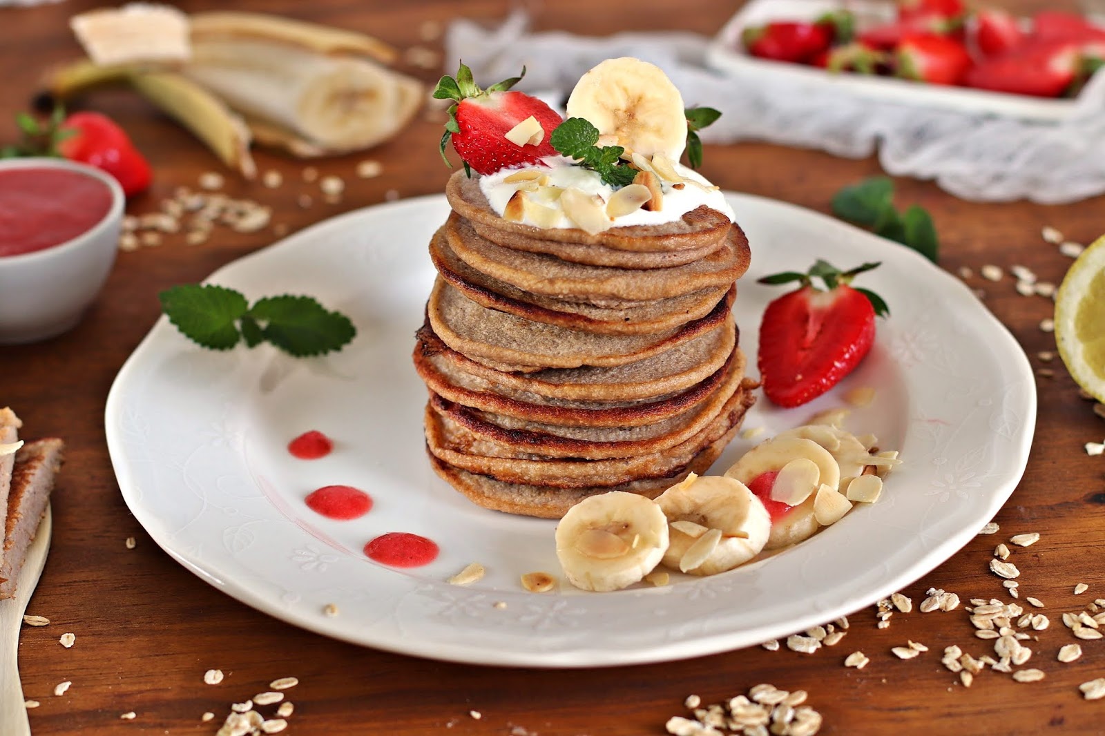 wesoła kuchnia Placuszki owsiano bananowe