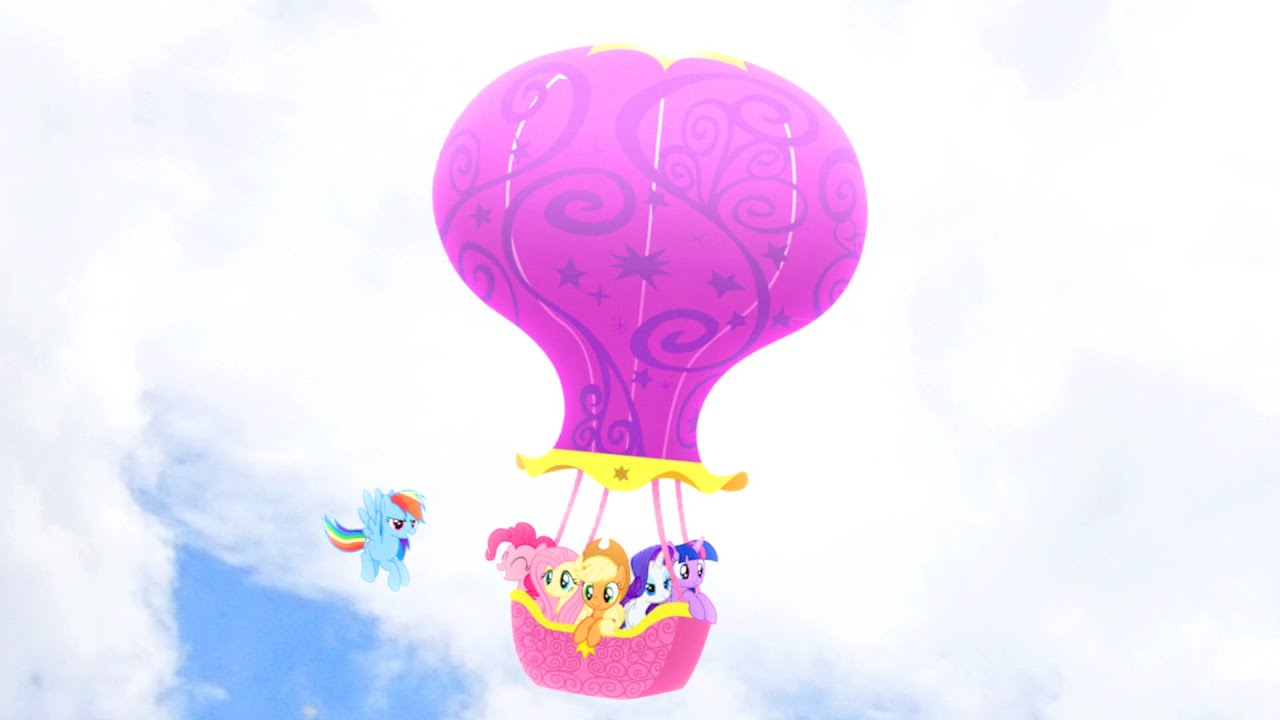 Mechanisch spontaan Vul in Equestria Daily - MLP Stuff!: Catchy Pony Song & PMV: Cantersoft - Six  Ponies Flying in a Pink Hot Air Balloon [Synthpop]