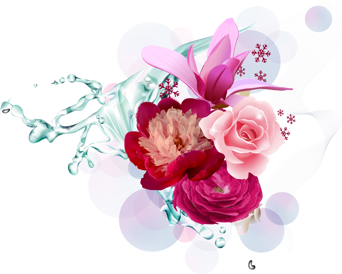 美しい花ビラのクリップアート Vector Flower Art イラスト素材