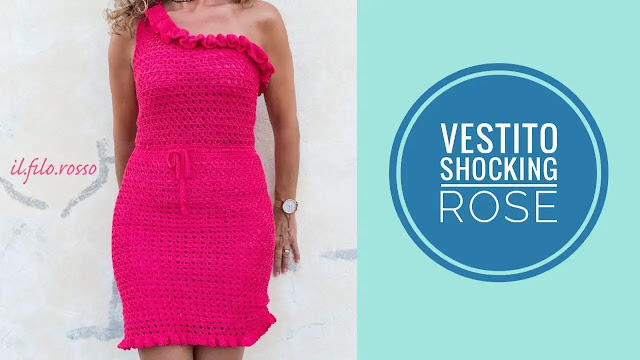 Tutorial de Vestido Shocking Rose a Crochet