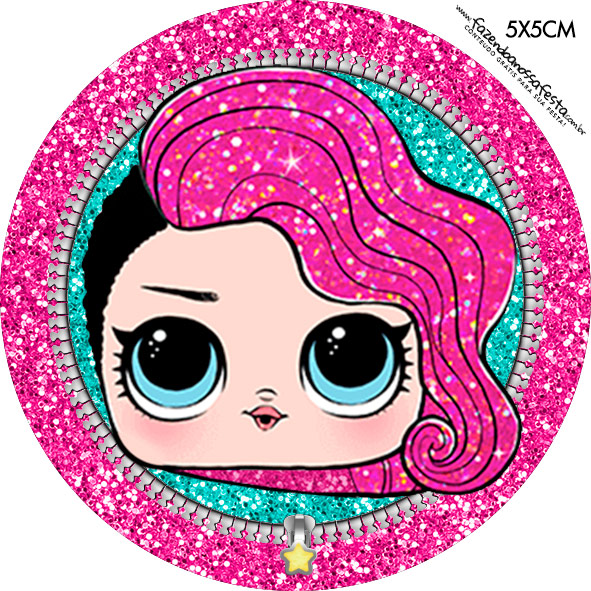 LOL Surprise Free Printable Cupcake Toppers. Oh My Fiesta! in english