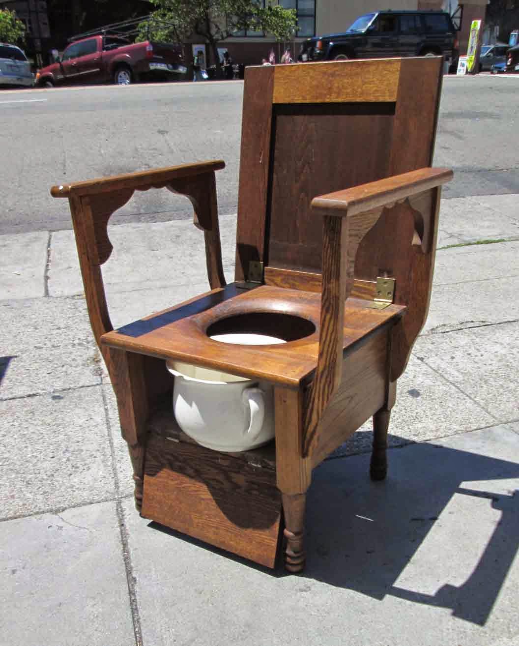 Antique toilet chair