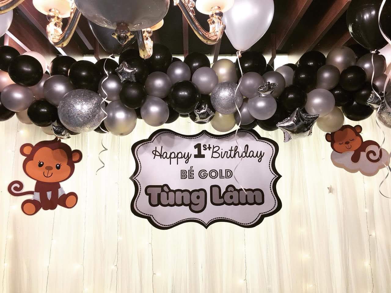 Bảng tên treo cổng backdrop trang trí sinh nhật cho bé trai bé gái Lazadavn