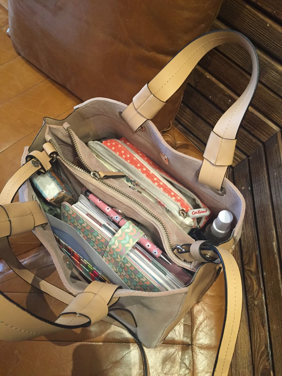 Zara’s Mixed Leather Mini Bowling Bag