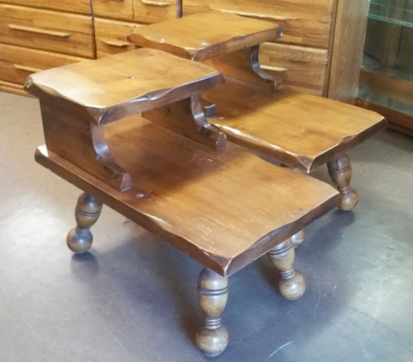 UHURU FURNITURE & COLLECTIBLES SOLD **REDUCED** Pine Phone Tables