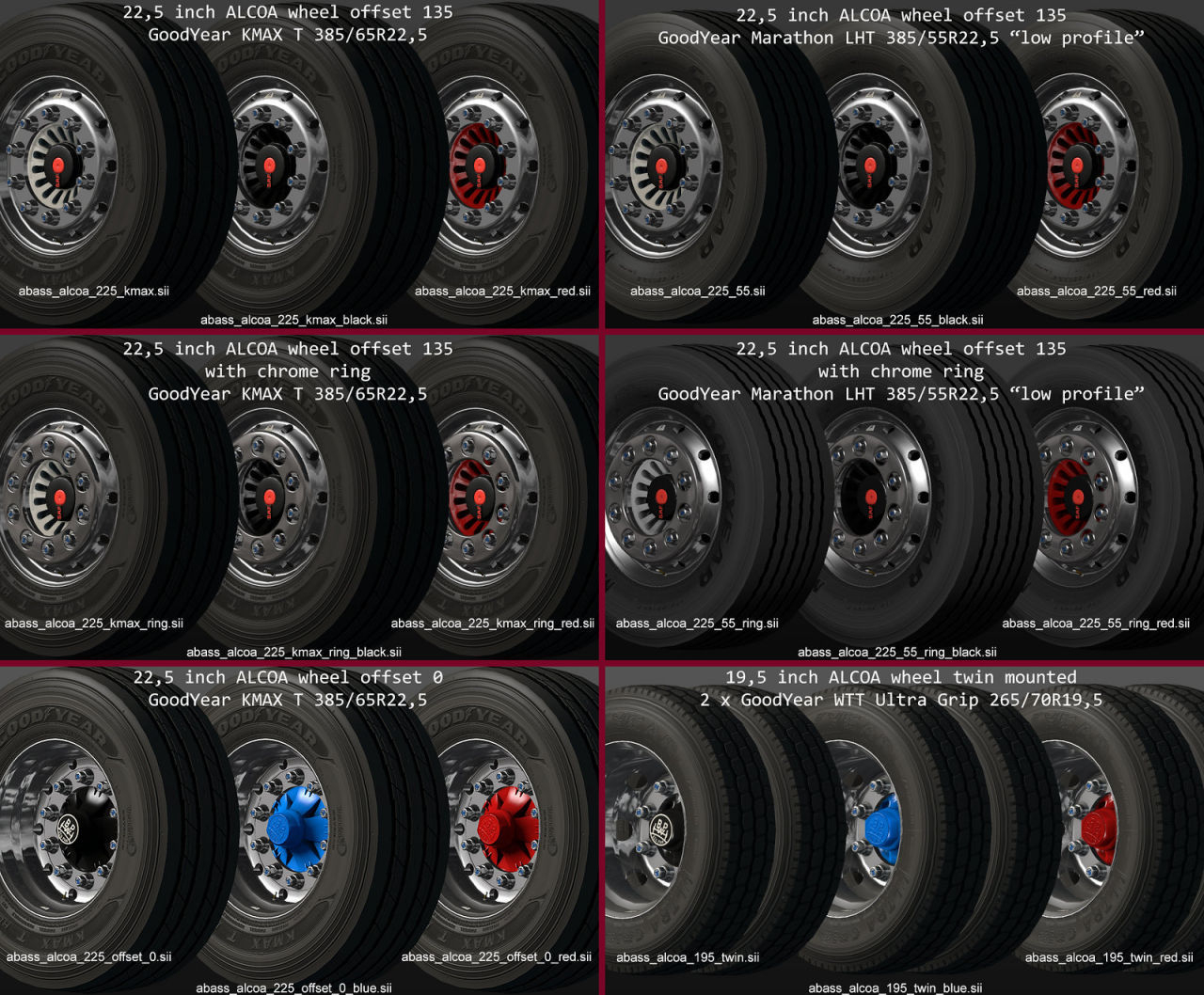 Mega/Super/Huge/Giga Trailer Wheel Pack Bus Simulator