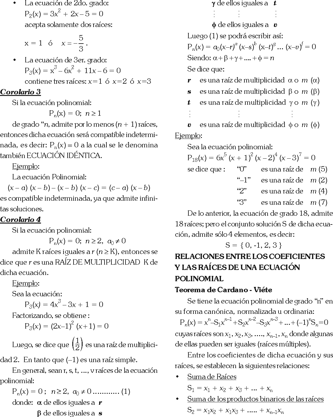 ECUACIONES POLINOMIALES EJERCICIOS RESUELTOS PDF