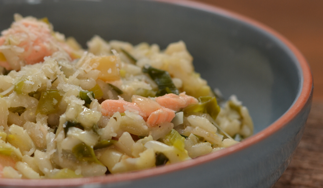 Risotto met zalm en prei Kookvakantie in Frankrijk Kook en