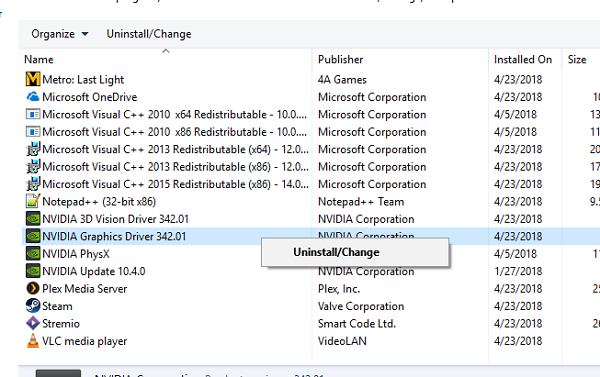 Verwijder het Display Driver-programma van Windows 10