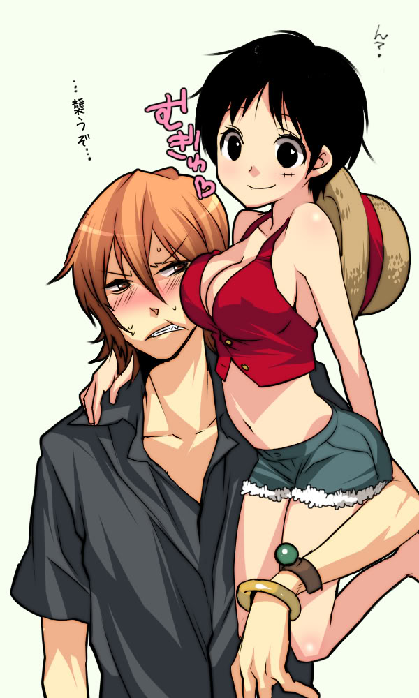 One Piece : Funny Luffy Female Sexy Version.