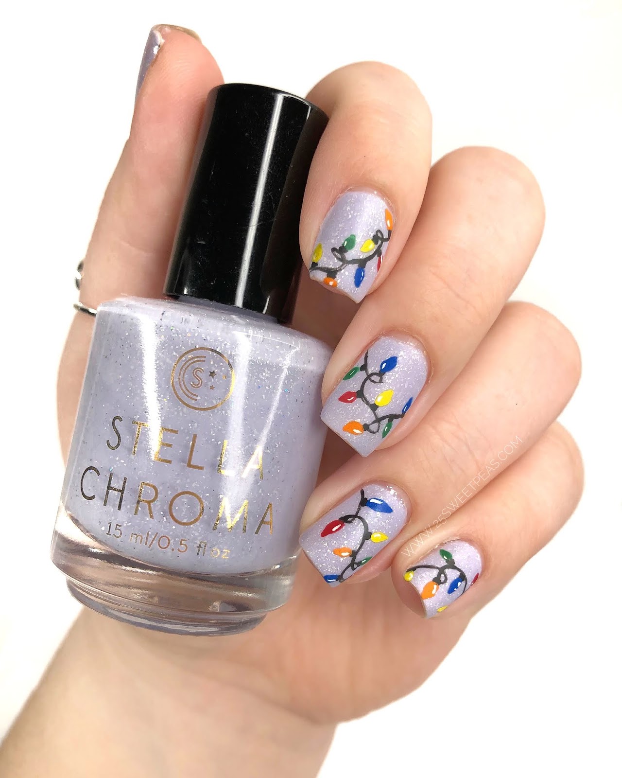 Christmas Light Nail Art — 25 Sweetpeas