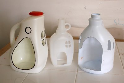 Riciclo creativo bottiglie di detersivo - lavoretti per bambini