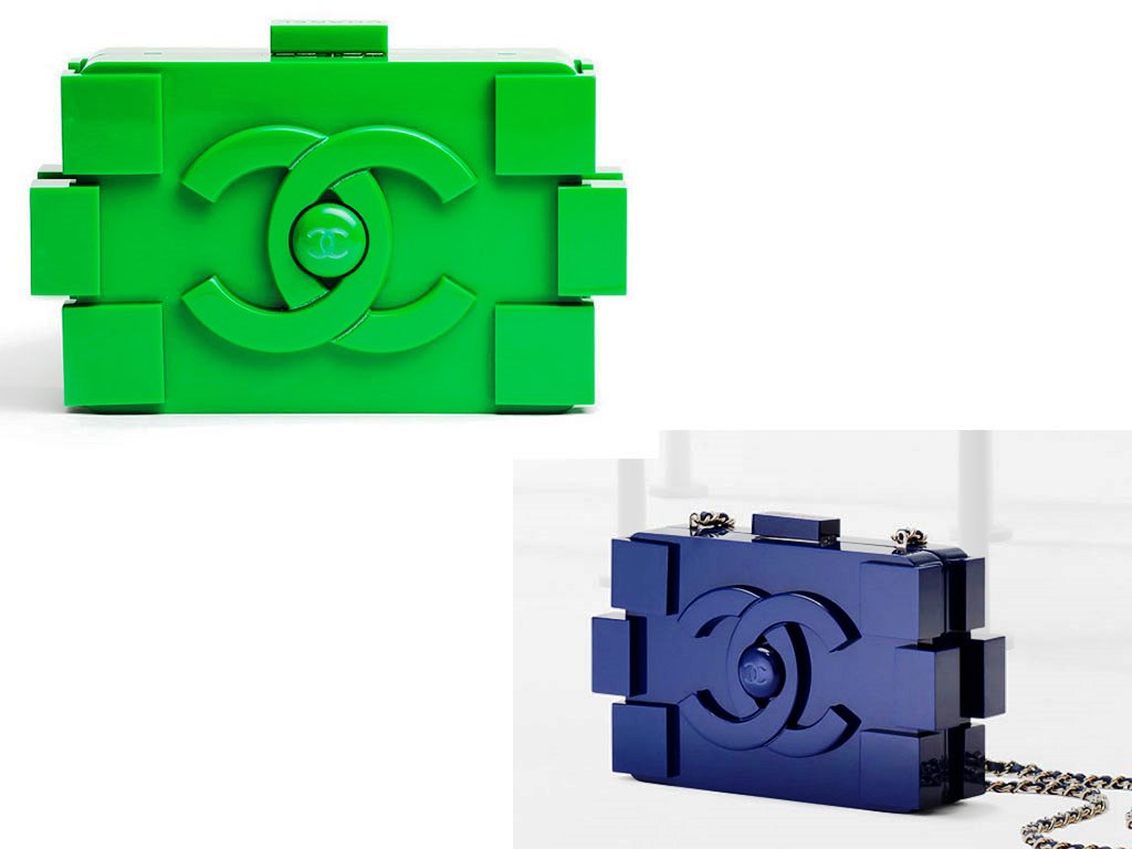 Chanel Green & Black Plexiglass Boy Brick Lego Bag – On Que Style