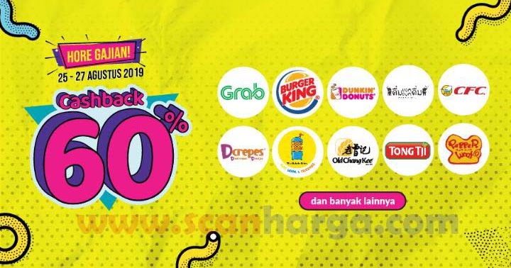 Promo OVO Terbaru Cashback 60% Periode 25 - 27 Agustus 2019