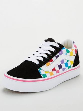 rainbow vans low top