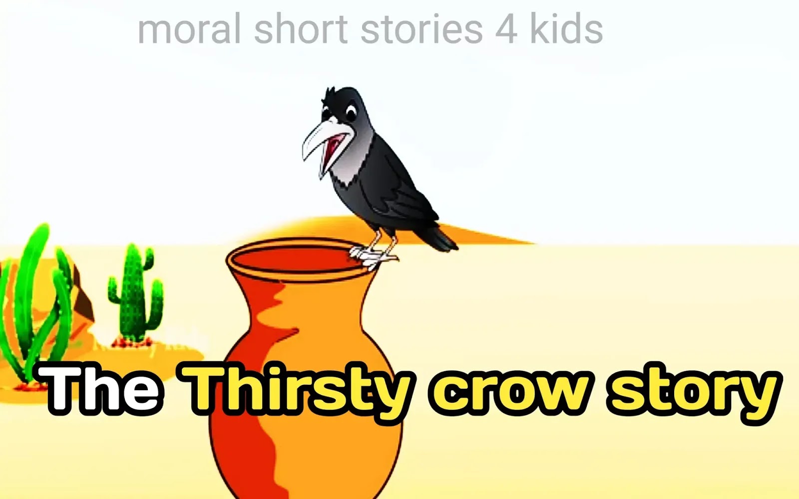 The Thirsty Crow Story with Moral in English for Kids
