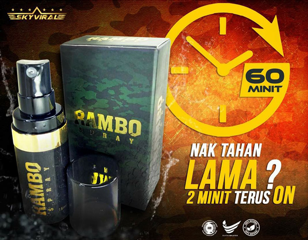Tahan Lama 2 Minit Terus On Rambo Spray  Koleksi Ubat 