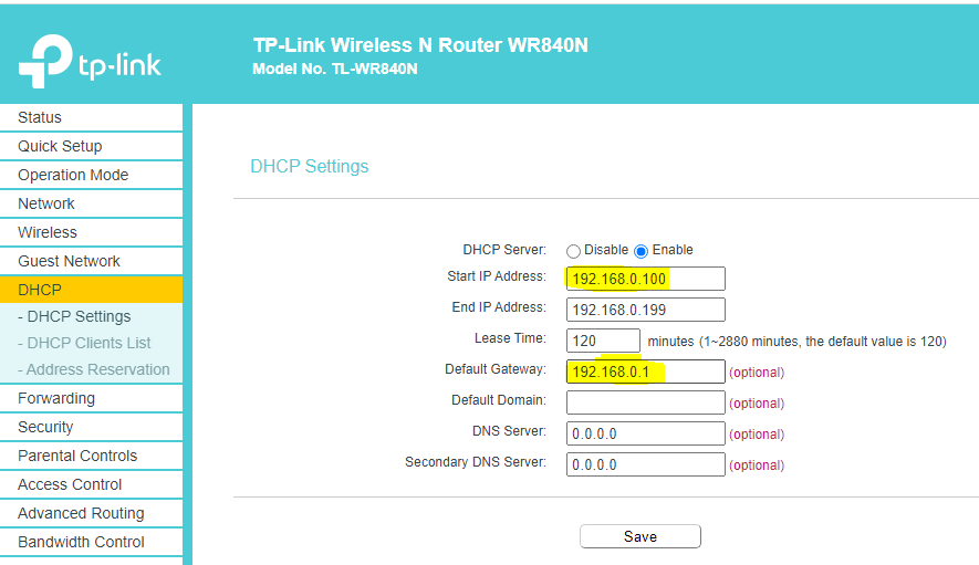 tp link router login