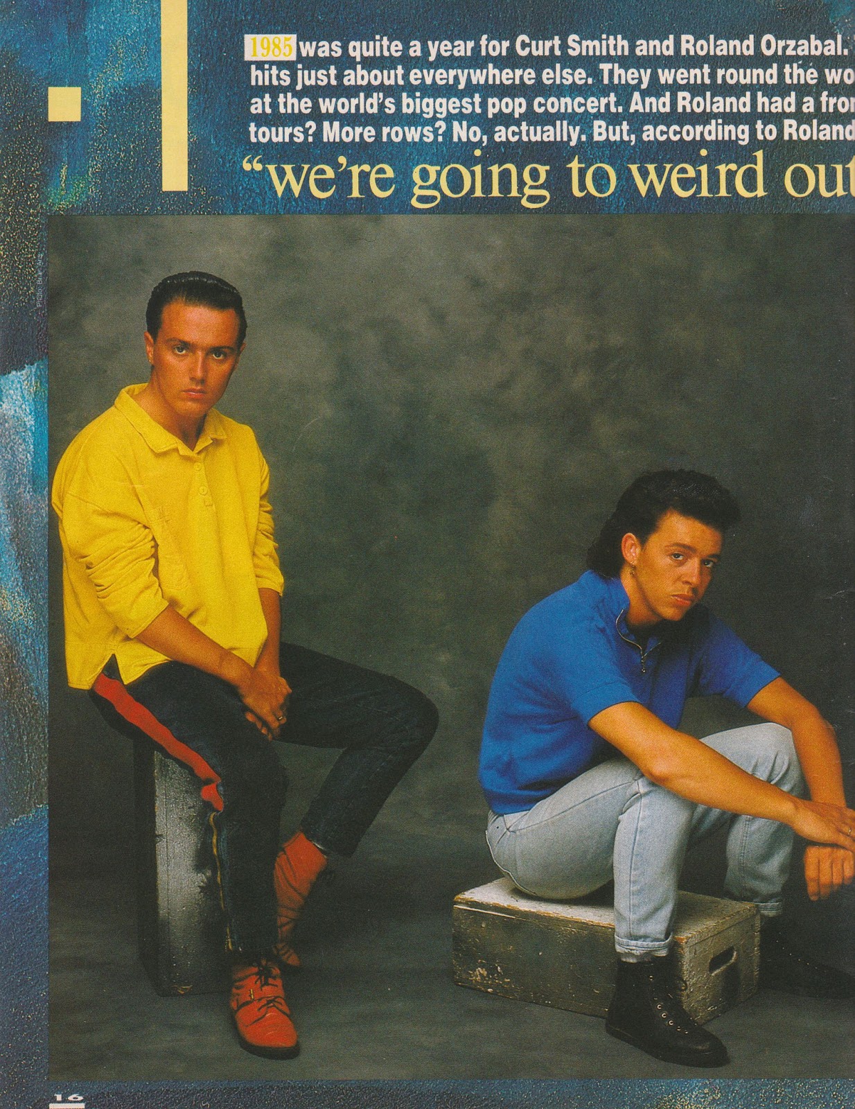 Top Of The Pops 80s Tears For Fears Smash Hits Interview 1986