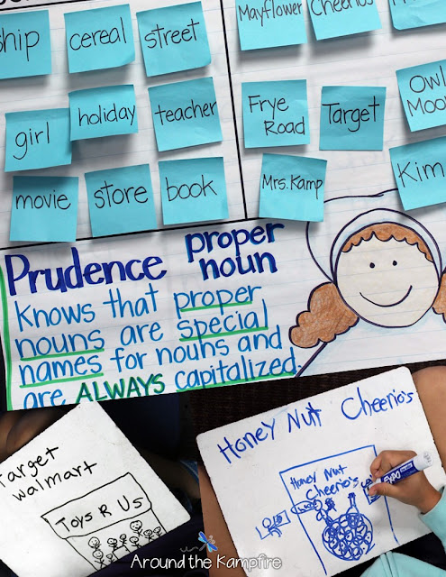 Pilgrim common and proper nouns anchor chart