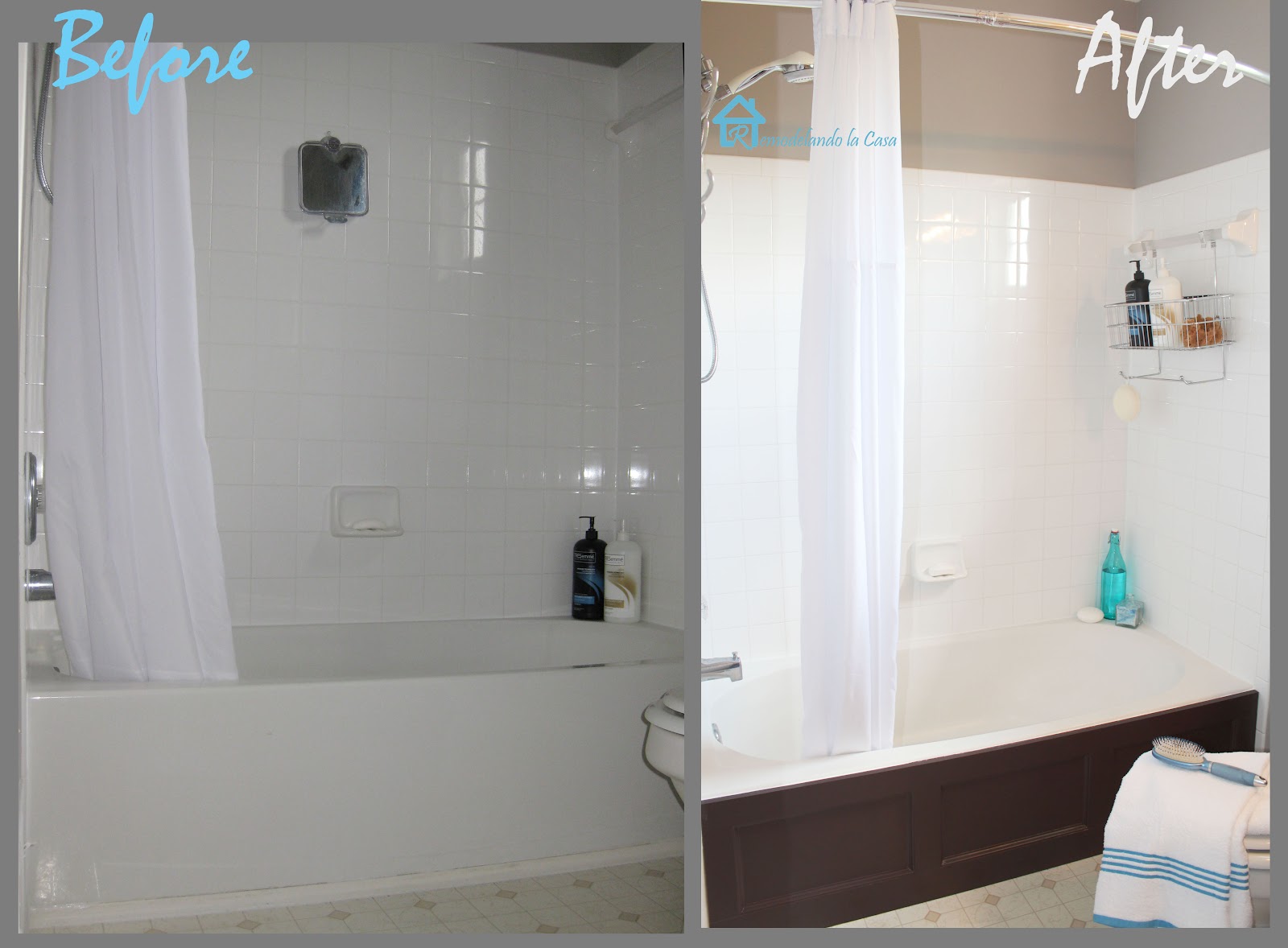 Bathtub Wood Panel Cover Remodelando la Casa