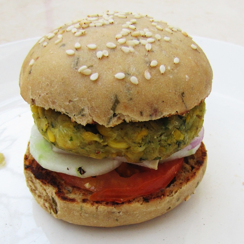 Super Yummy Recipes Corn Burger With Fresh Herbed Wholewheat Buns