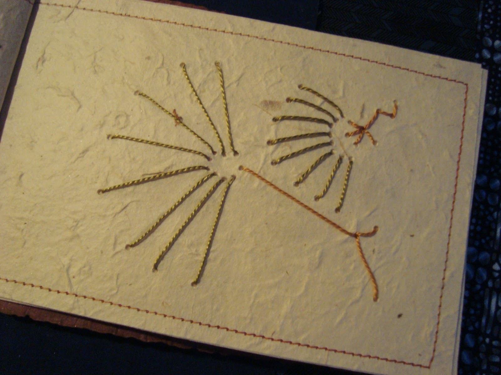 Textile Butterfly: Semamori stitching...