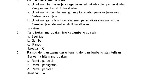 Soal Tes Pilihan Ganda Masuk Satpam Berputar searah Soal Tes Pilihan Ganda Masuk Satpam Berputar searah